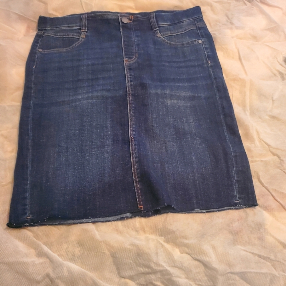 Liverpool knee length denim pencil skirt